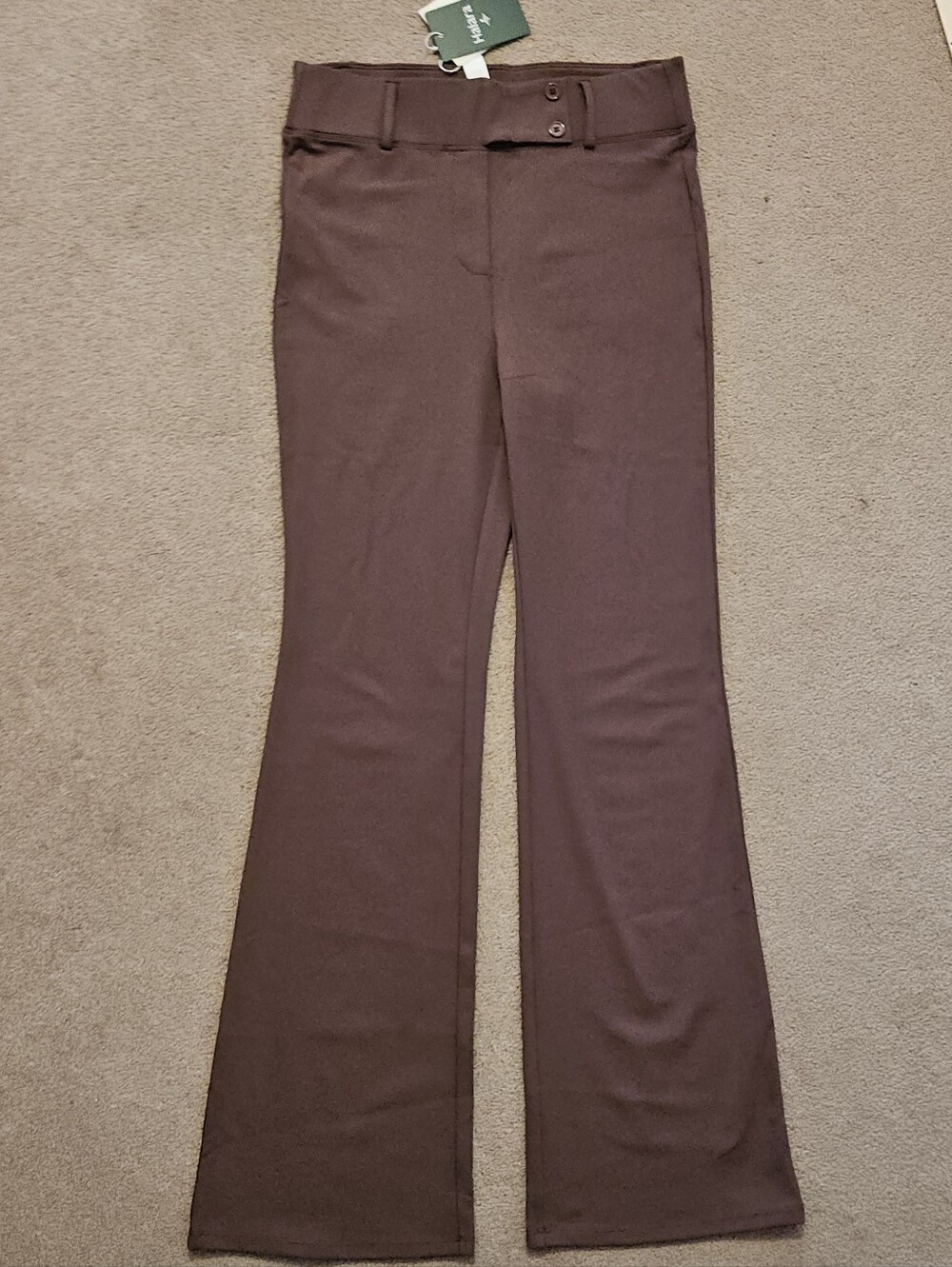 HALARA Women's Brown Flare Pants